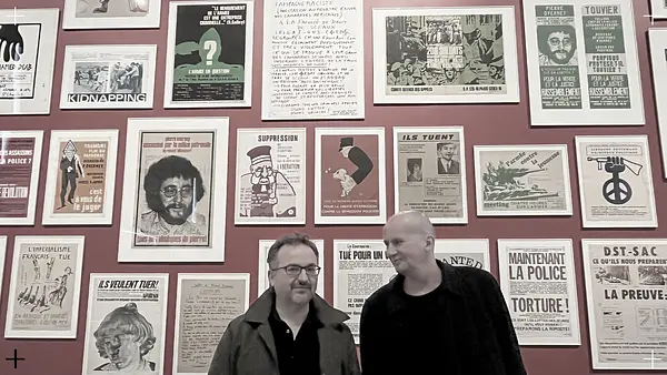 Les co-commissaires: Philippe Artières, historien des XIXe et XXe siècles au CNRS (IRIS, EHESS) & Franck Veyron, responsable du département des archives de La contemporaine.